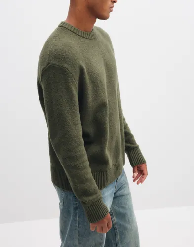 Selected Men Slmalex Ls Knit Crew Neck Noos Sweatshirts herr – bild 2