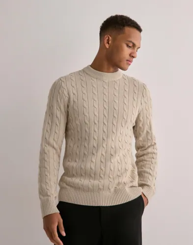 Selected Men Slhryan Structure Crew Neck Stickade tröjor herr – bild 2