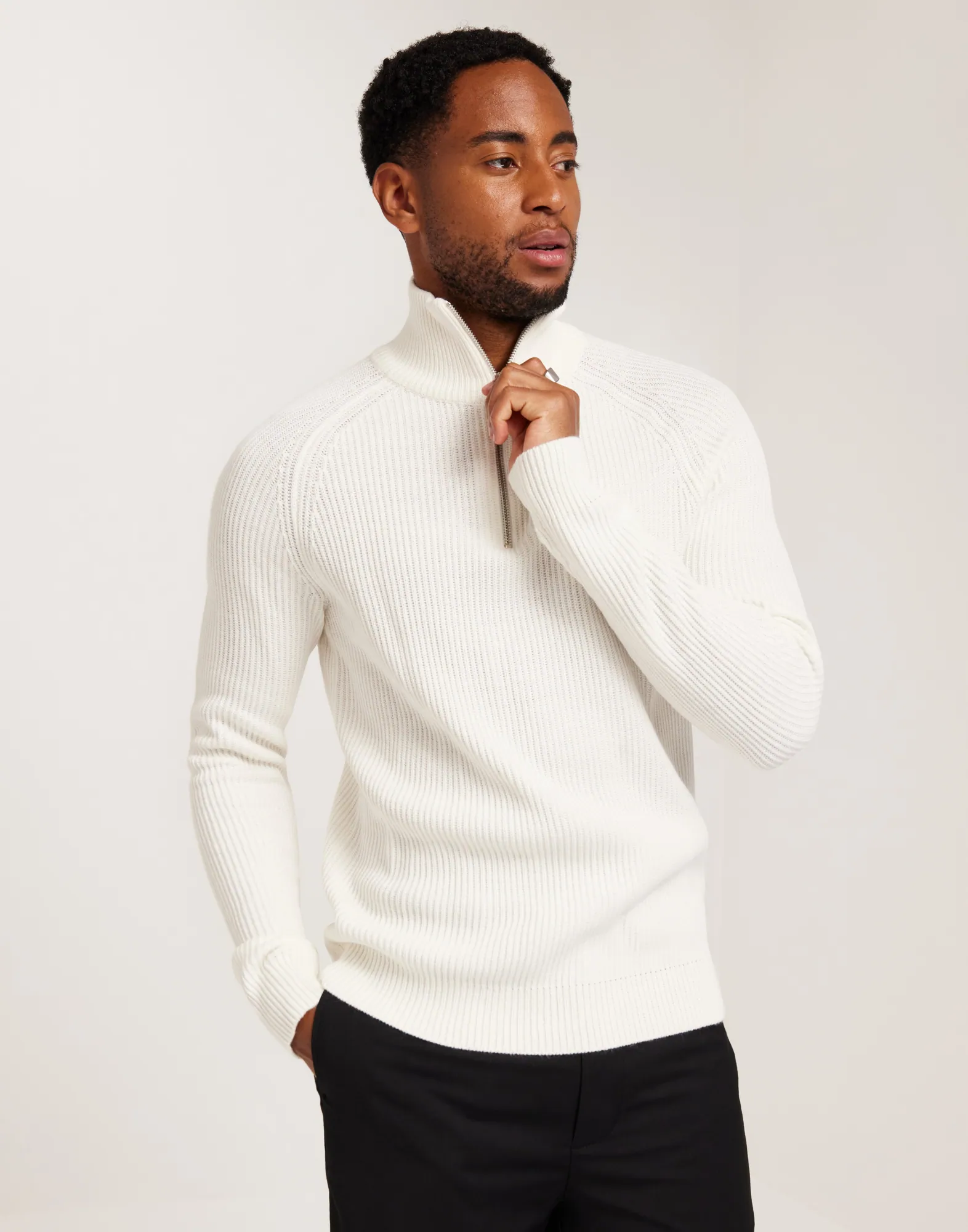 JJPANNEL KNIT HALF ZIP AW23