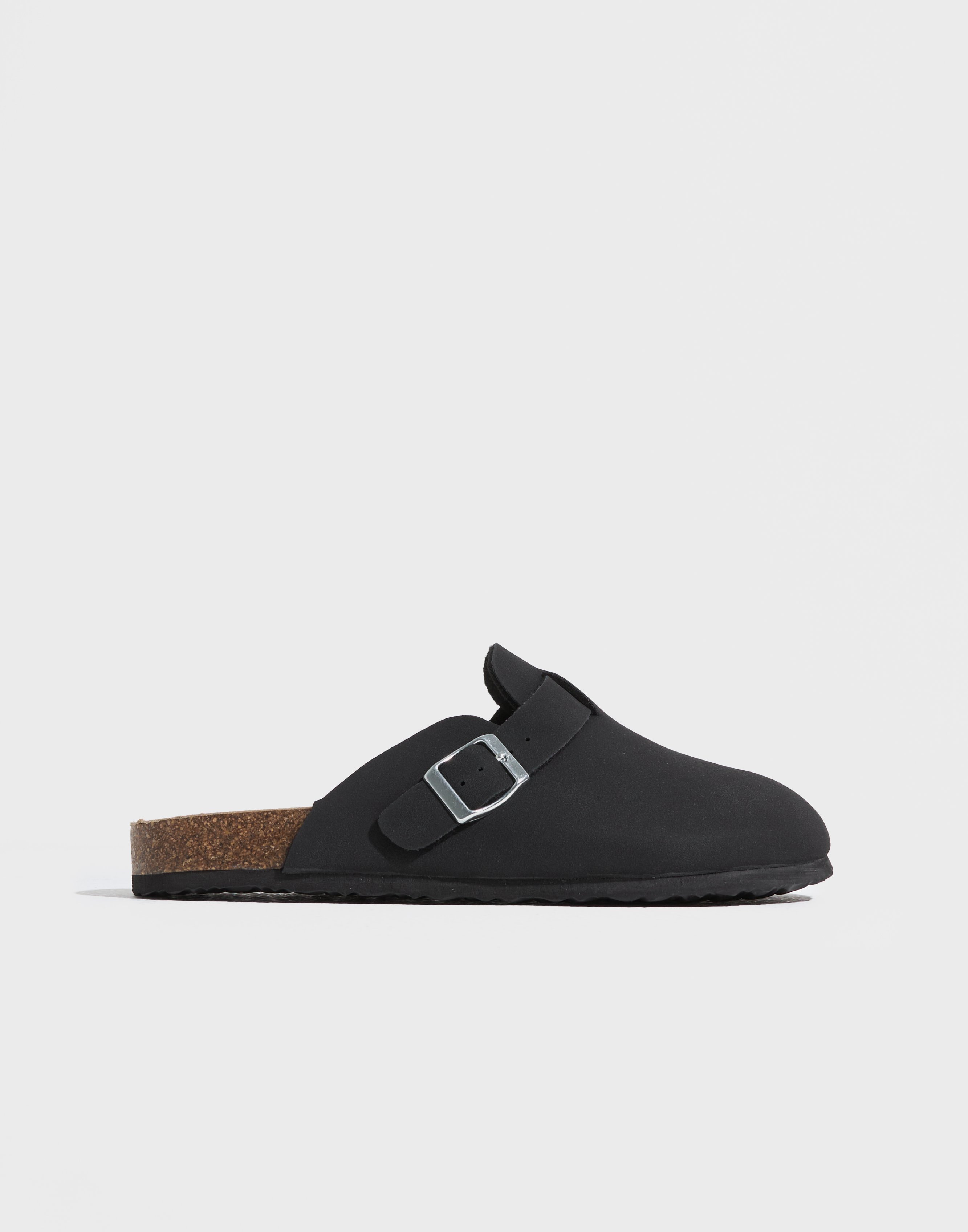 Nelly - Sort - Suede Clog Slipper