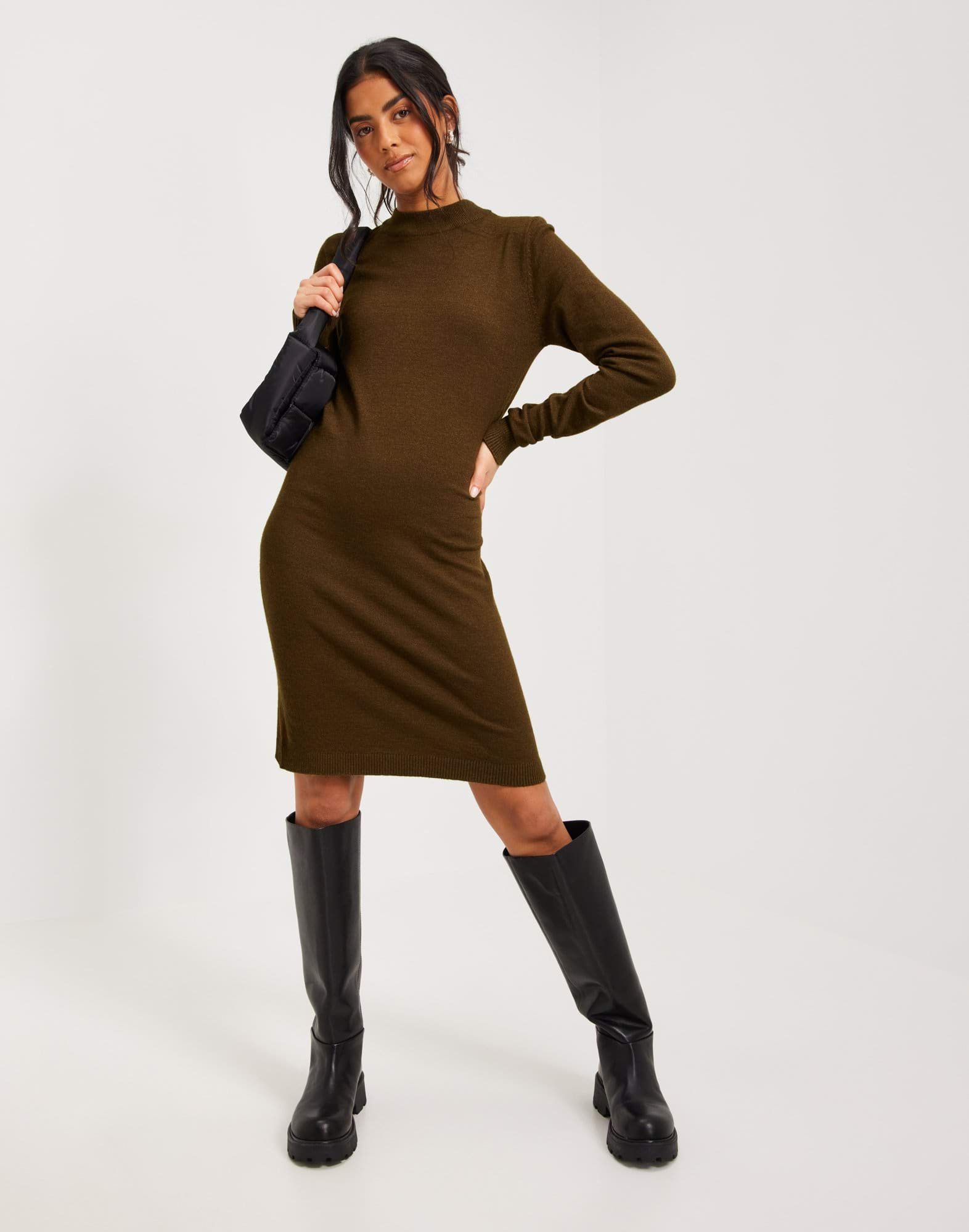 OBJTHESS L/S KNIT DRESS NOOS