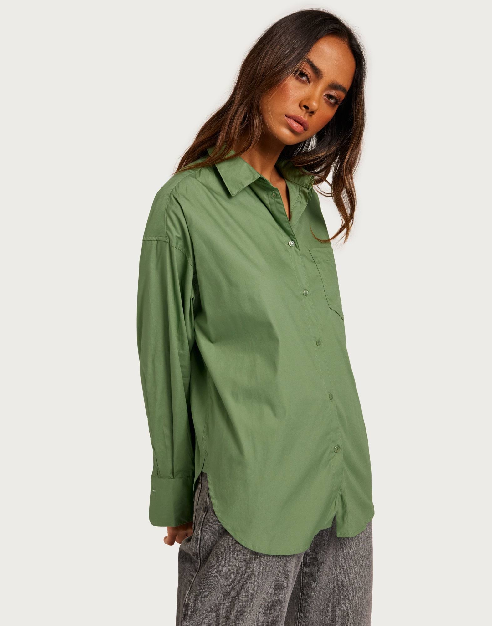 JXJAMIE LS RELAXED POPLIN SHIRT WVN