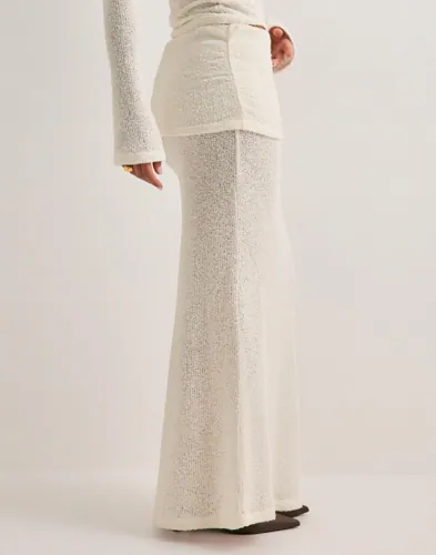 Nelly - Hvid - Luxe Texture Maxi Skirt