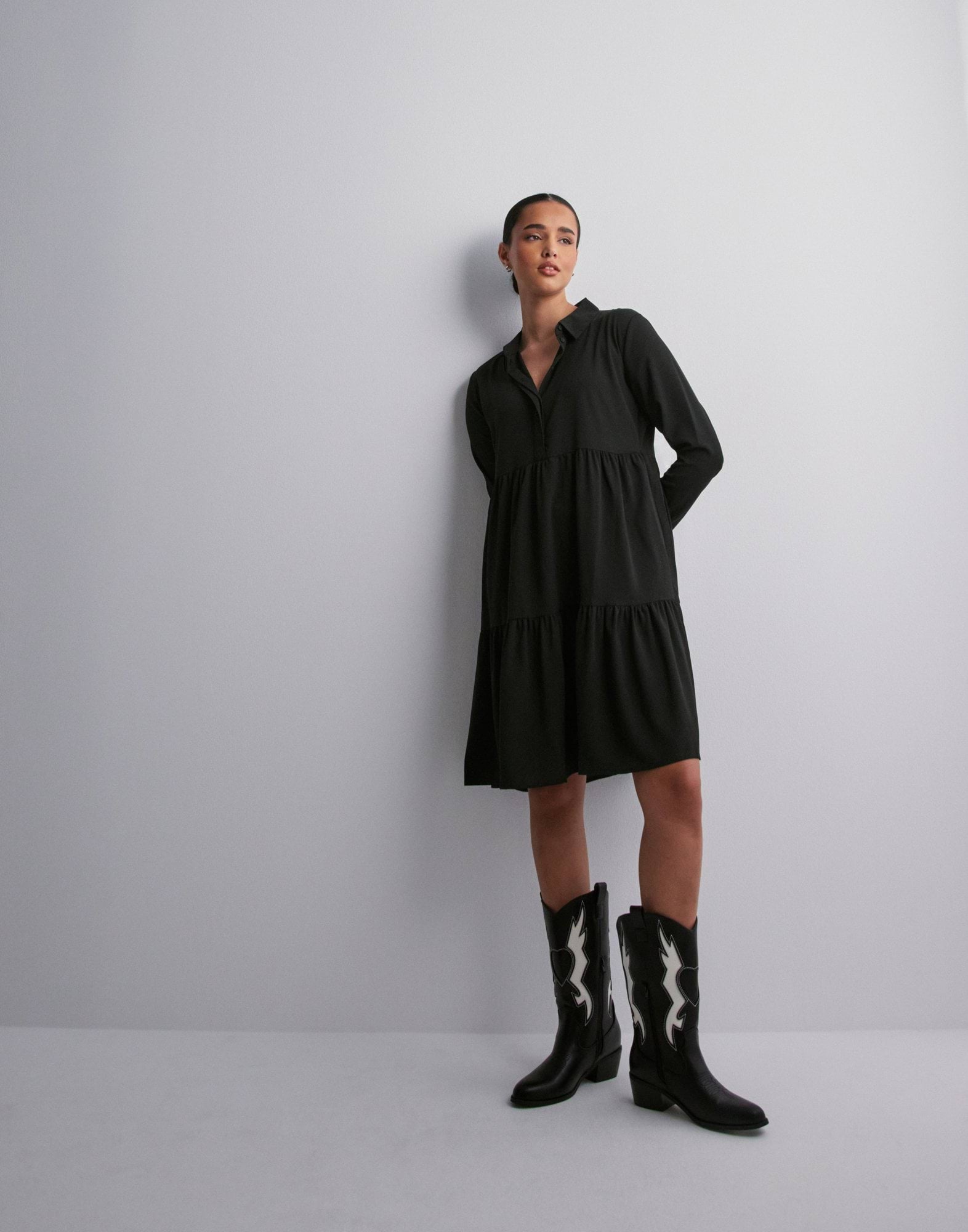 JDYPIPER L/S SHIRT DRESS WVN NOOS