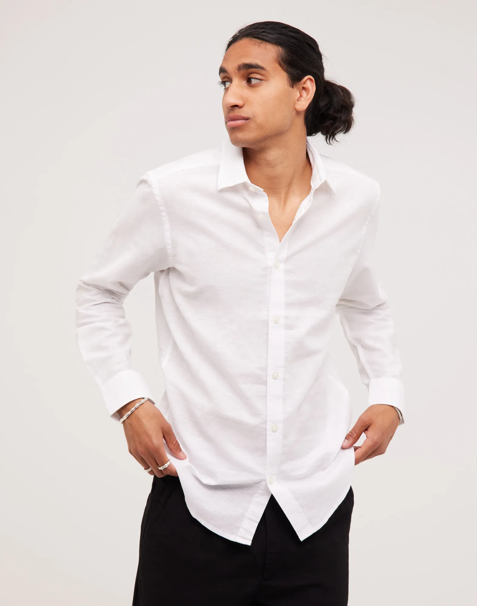 ONSCAIDEN LIFE LS SOLID LINEN SHIRT