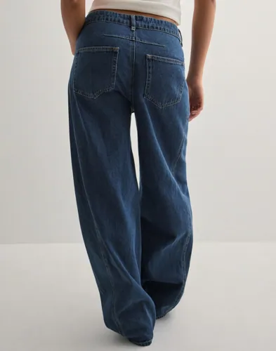 PIECES Pcfenna Mw Tie Barrel Jeans D2D Fsy dam – bild 3