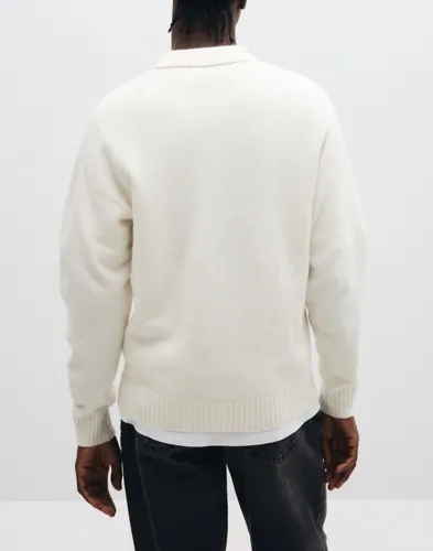 JACK & JONES Jjesoho Ollie Knit Split Neck Sn Långärmad piké pikéer herr – bild 3