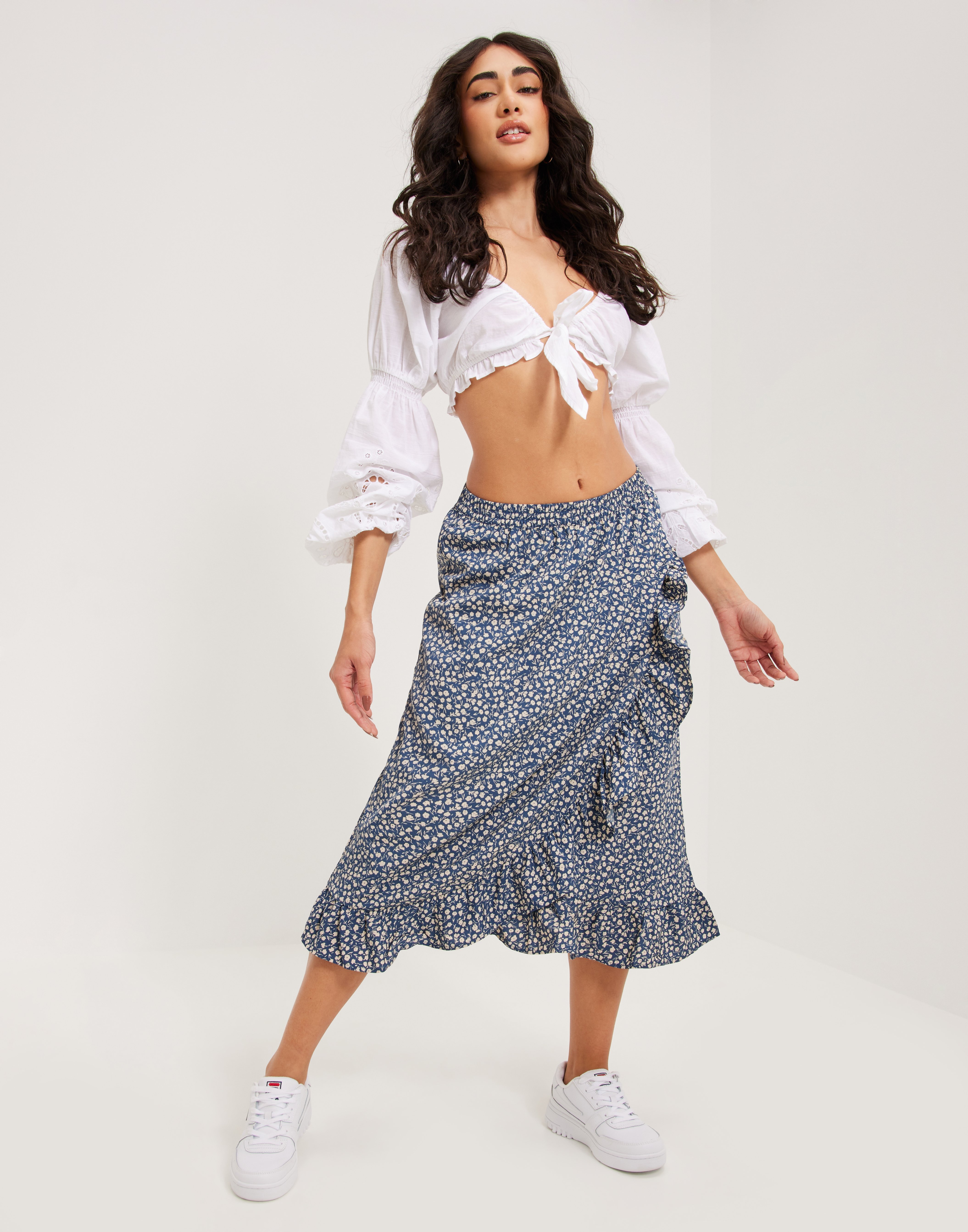 【HI FI FNK】(W) Dot Frill Wrap Skirt W) Dot Frill Wrap Skirt (2color) - HIFIFNK