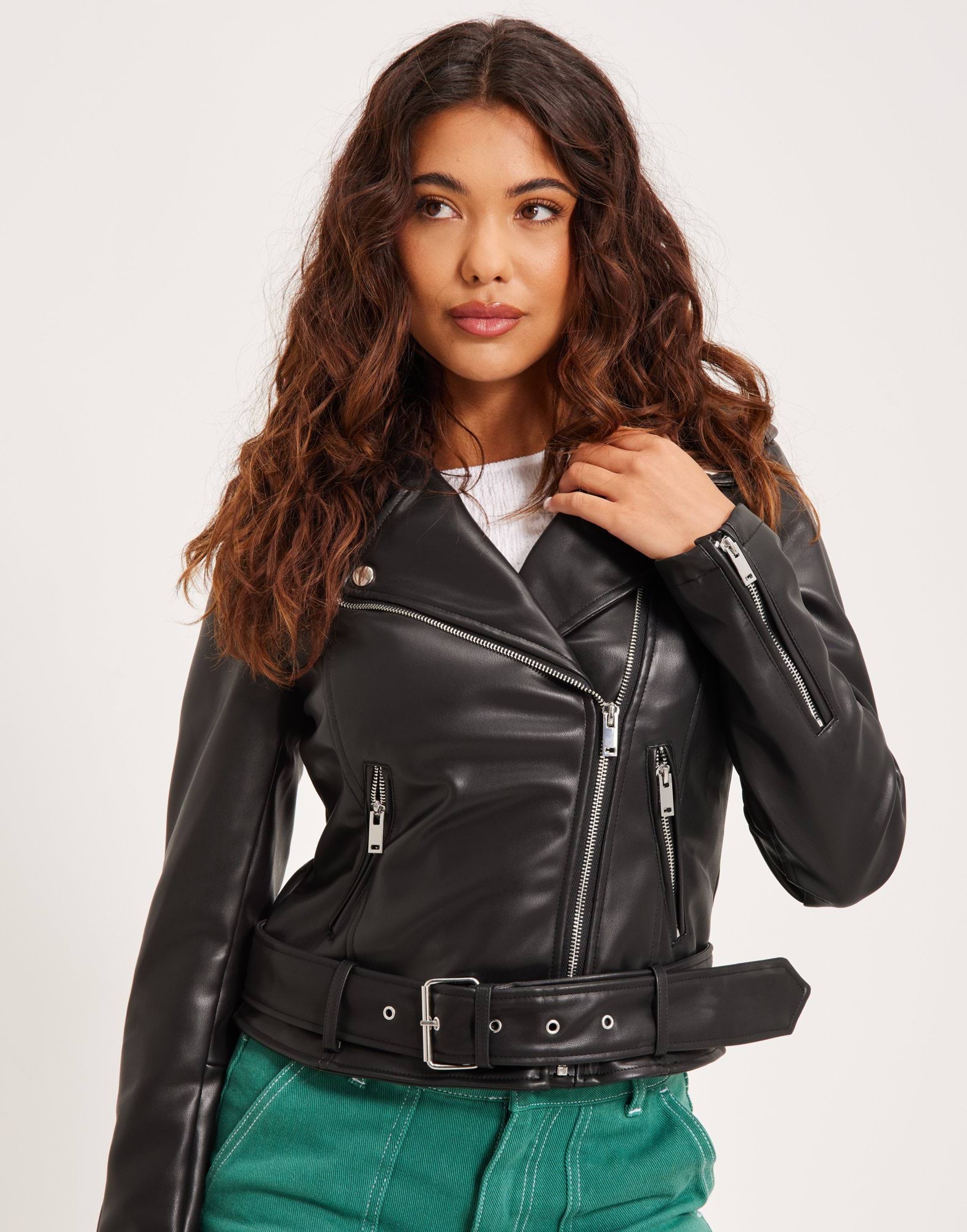 PU Leather Biker Jacket