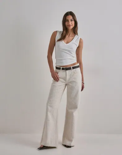 VERO MODA Vmchloe Sl Deep V-Neck Top Jrs Noos linnen dam – bild 2