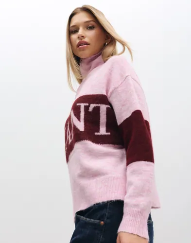PIECES Pcallie Ls Half Zip Knit Bc stickade tröjor dam – bild 2
