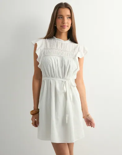 Vero Moda - Hvid - Vmtrine Sl Short Lace Dress Wvn Ga