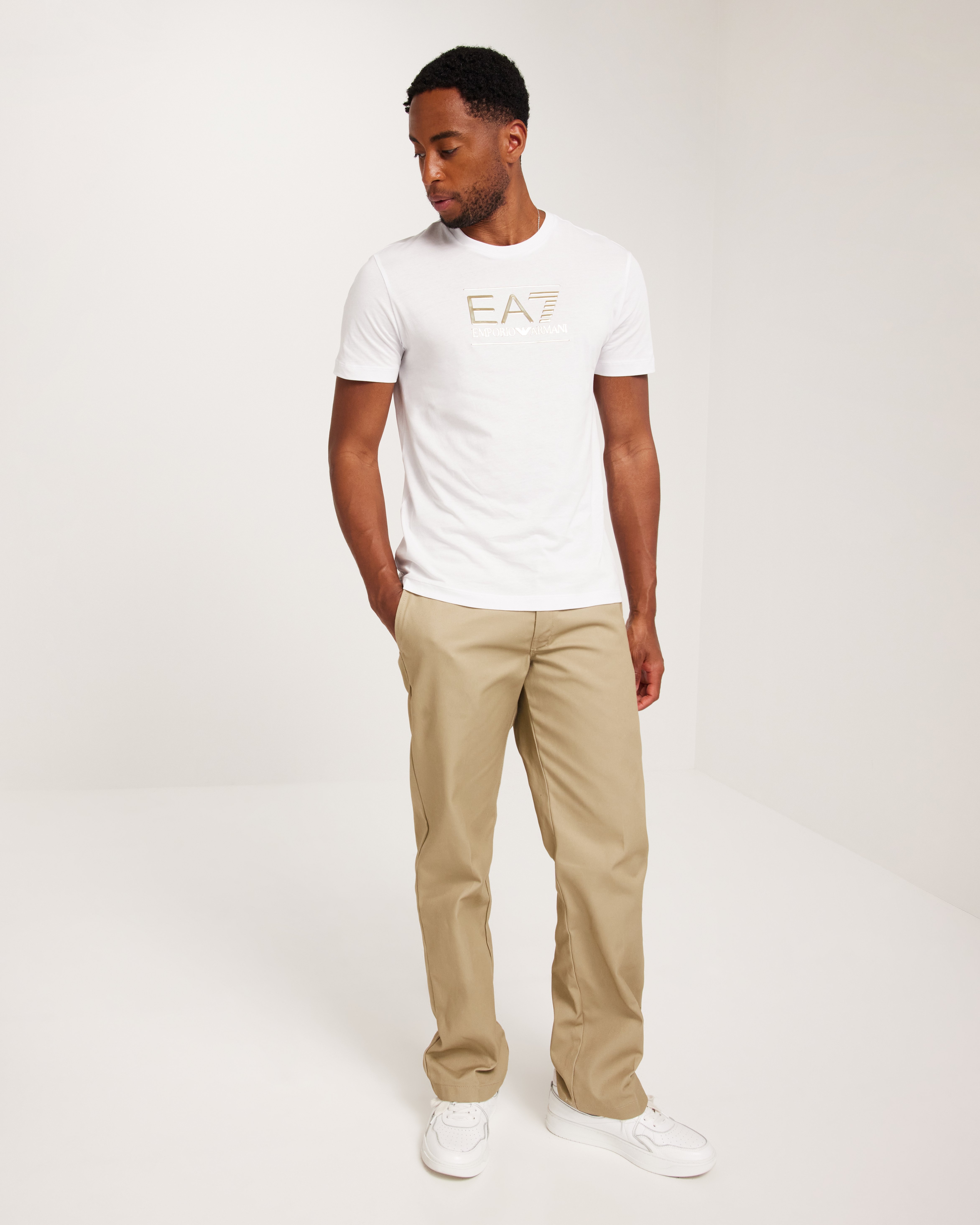 Ea7 khaki t shirt hotsell