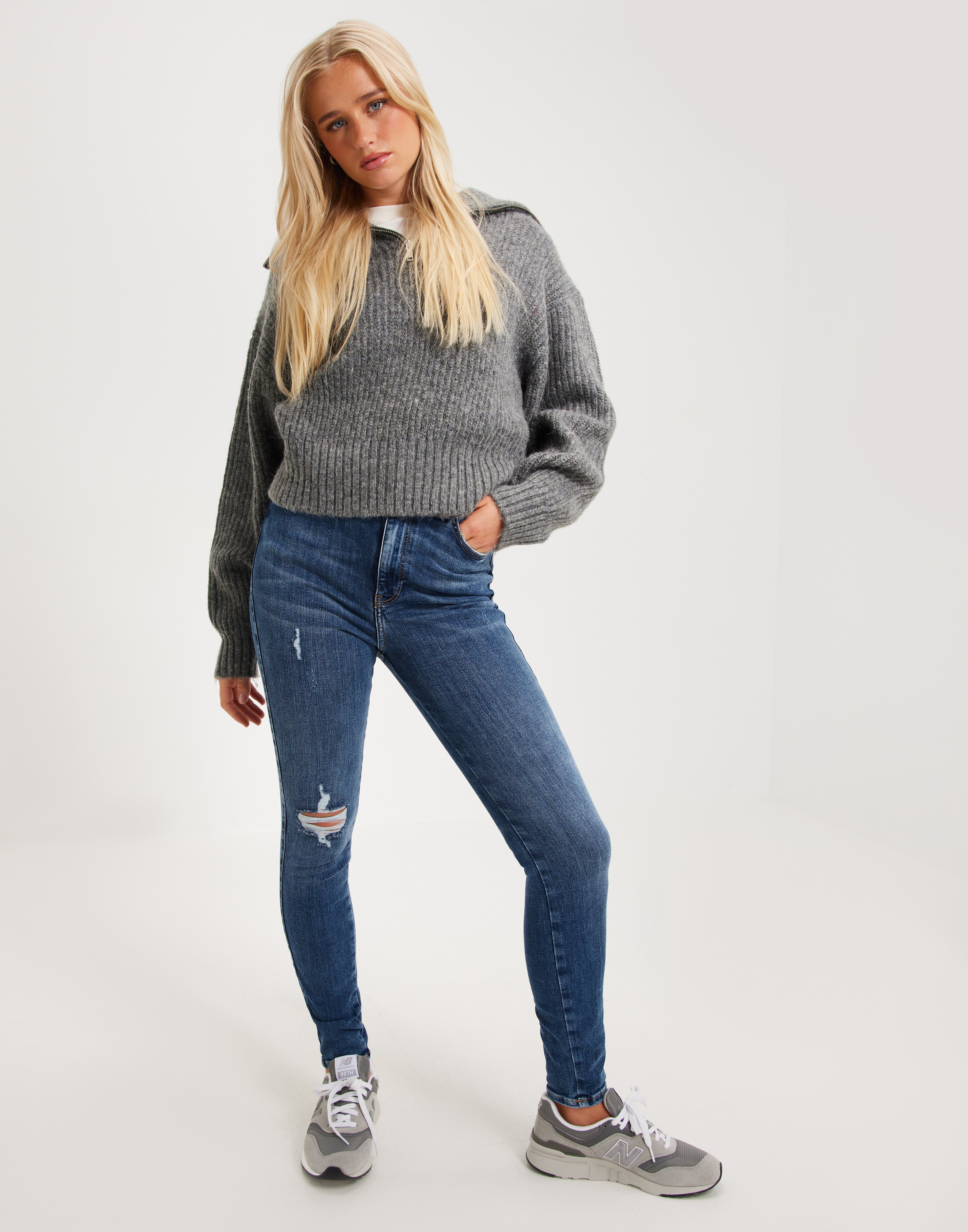 Buy JJXX JXVIENNA SKINNY HW CSE1008 B NOOS - Medium Blue Denim | Nelly.com