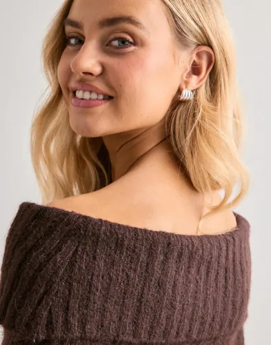 ONLY Onlshine Ls Off Shoulder Cc Knt stickade tröjor dam – bild 3
