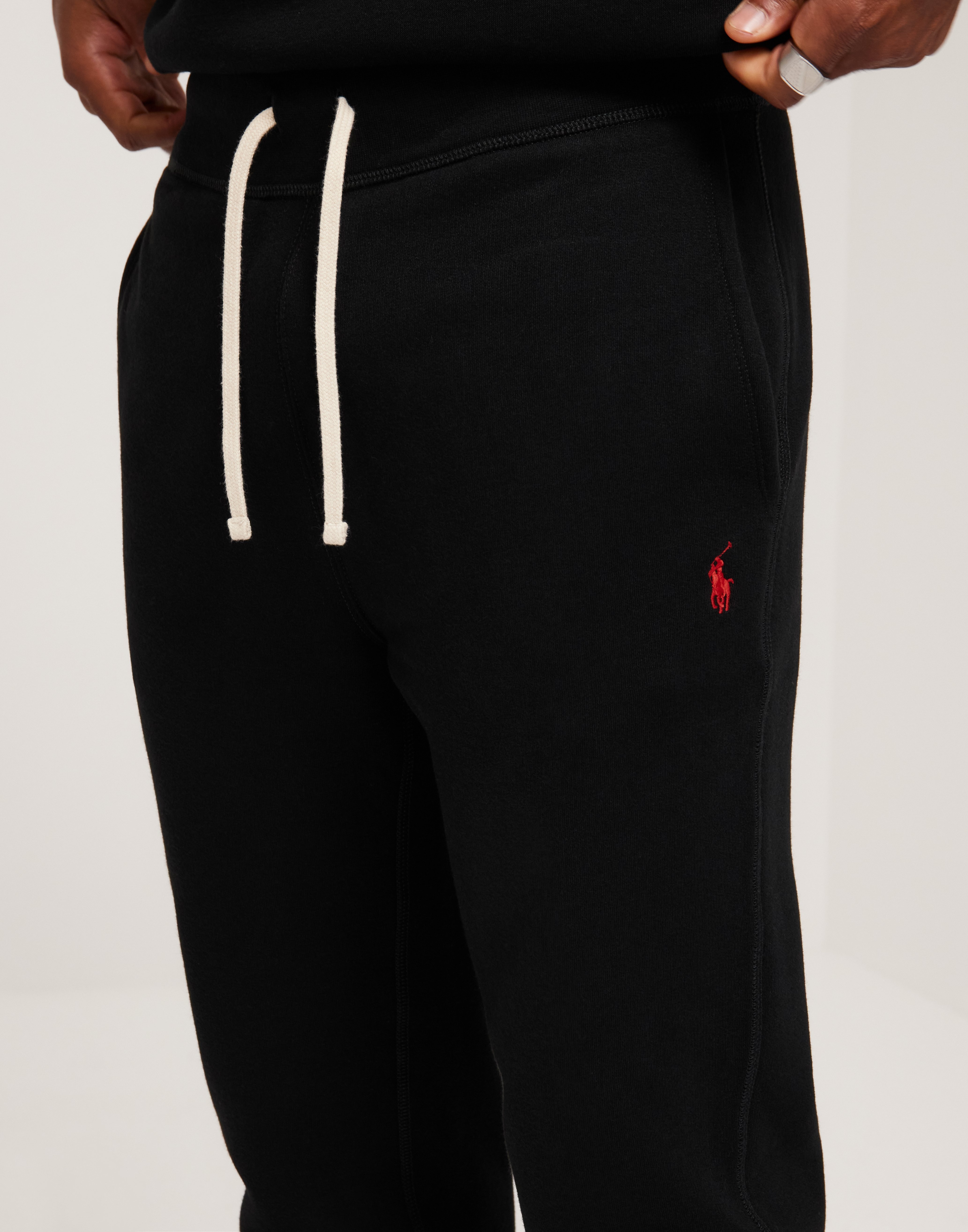 Black and red ralph lauren fashion joggers