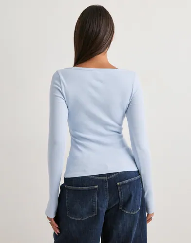 Nelly Perfect Rib LS Top långärmade t-shirt dam – bild 2