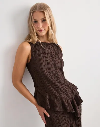 Vero Moda - Brun - Vmtamina Sl Asm Top Jrs Exp