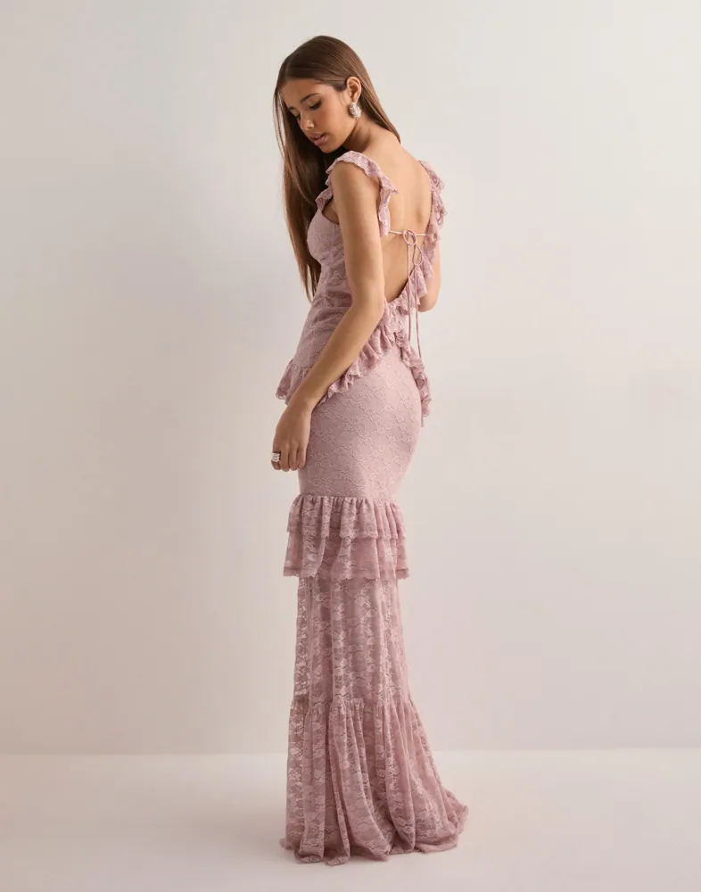 open lace back dress Sweet Embrace Lace Dress Pink main image 1