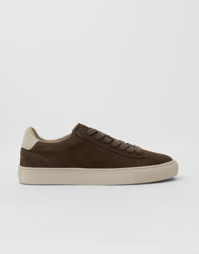 Bruna Sneaky Steve Lyon låga mockasneakers med rundad tå och snörning