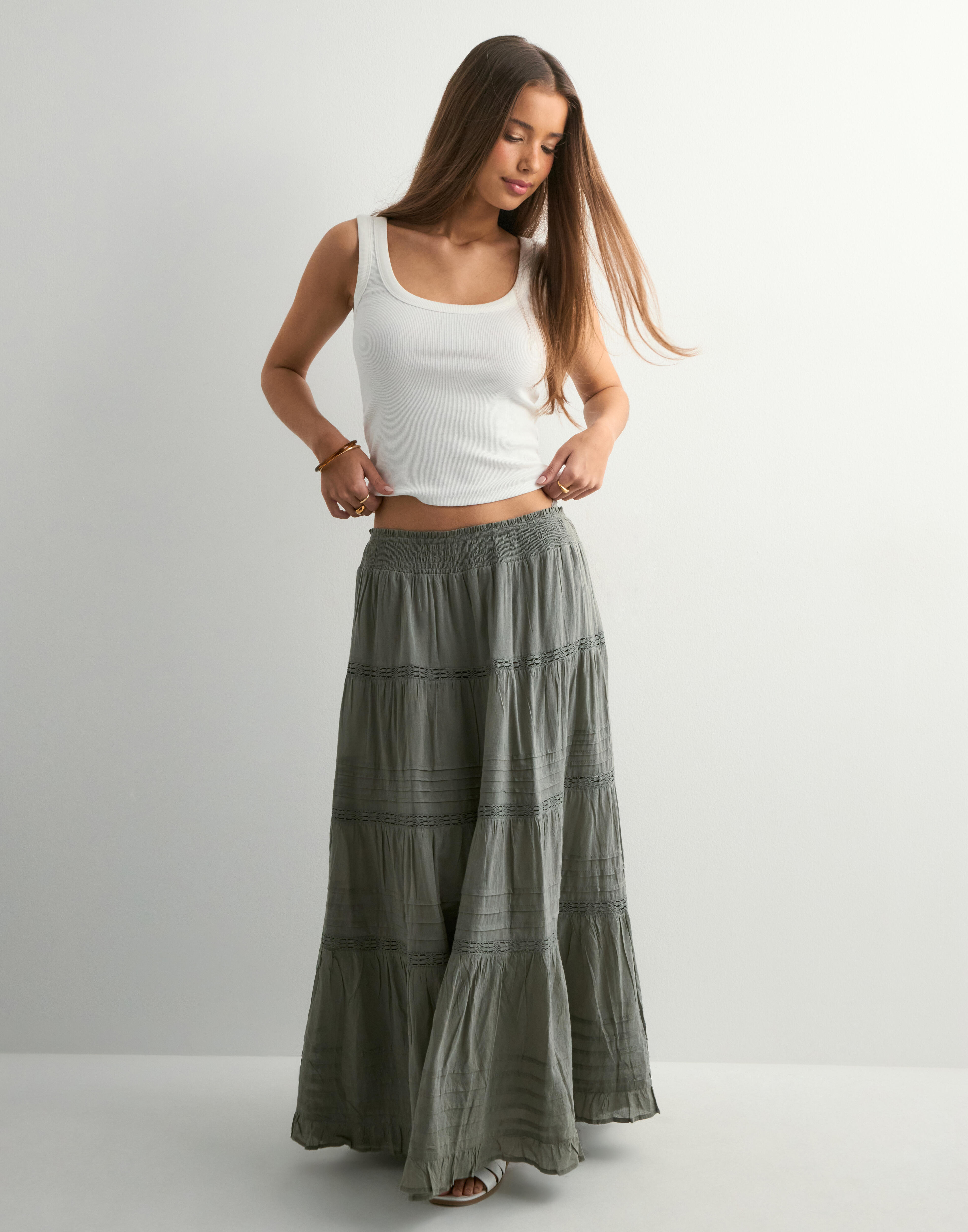 Buy Neo Noir Felicia S Voile Skirt - Smoke Green | Nelly.com
