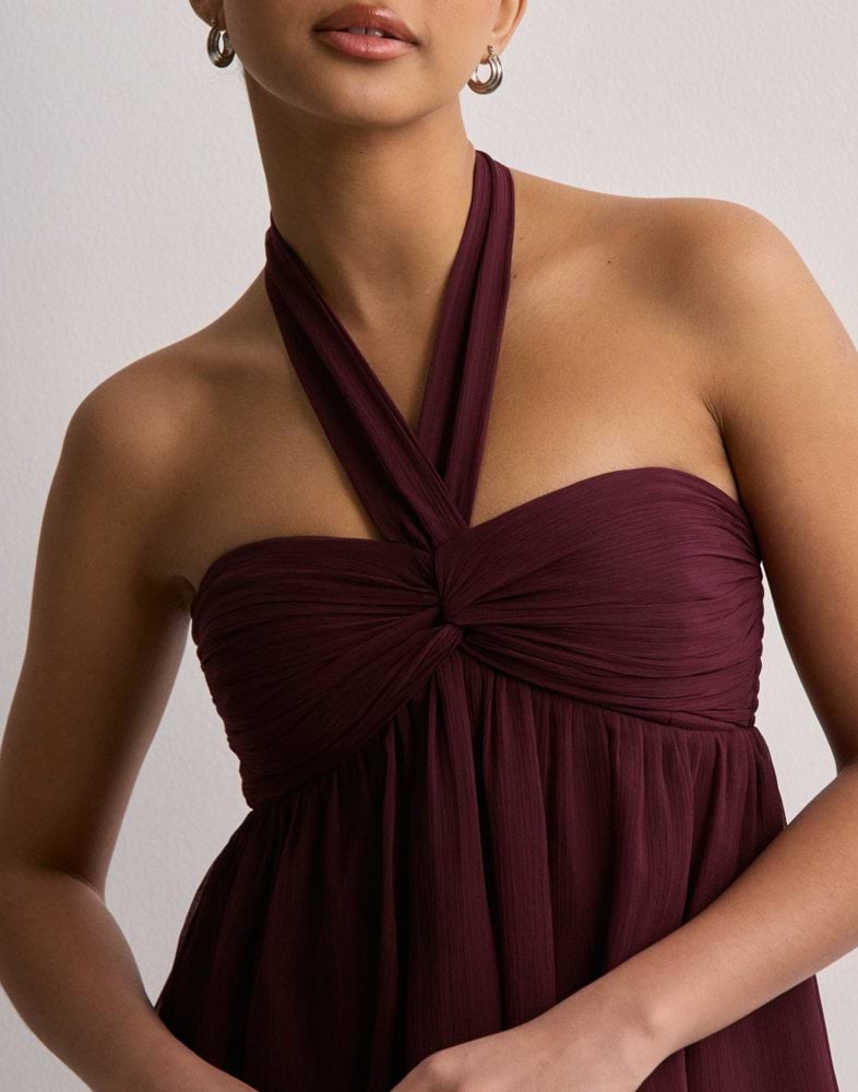 Nelley Backless Beaded Sequin Chiffon Top main image 0