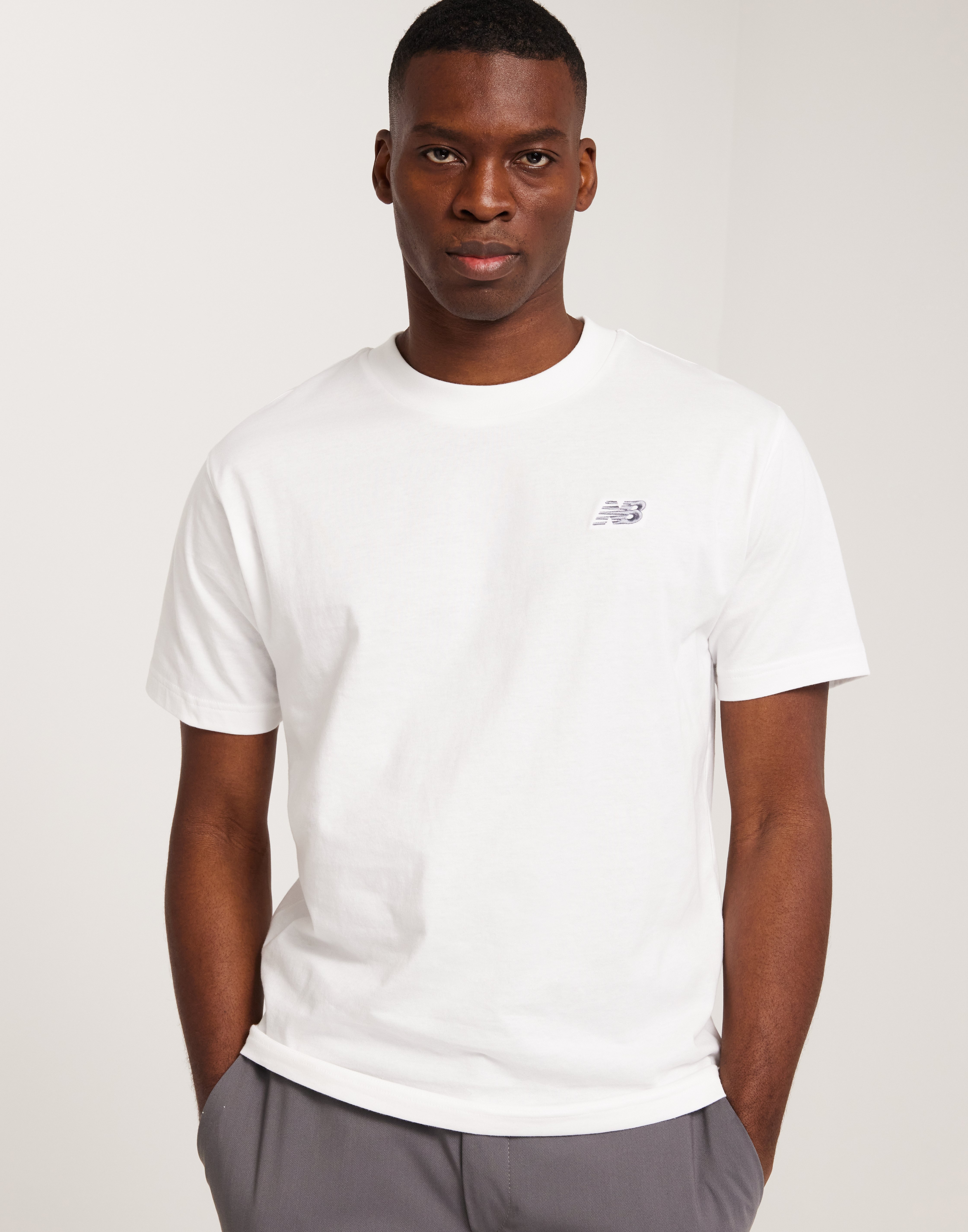 Buy New Balance New Balance Small Logo T Shirt White NLYMAN