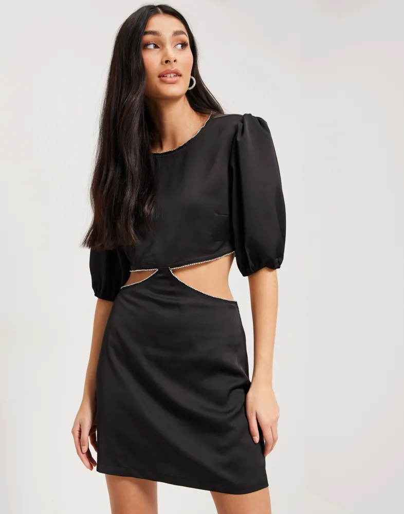 buckle mini dress Buckle MINI DRESS Black S / Buckle Black