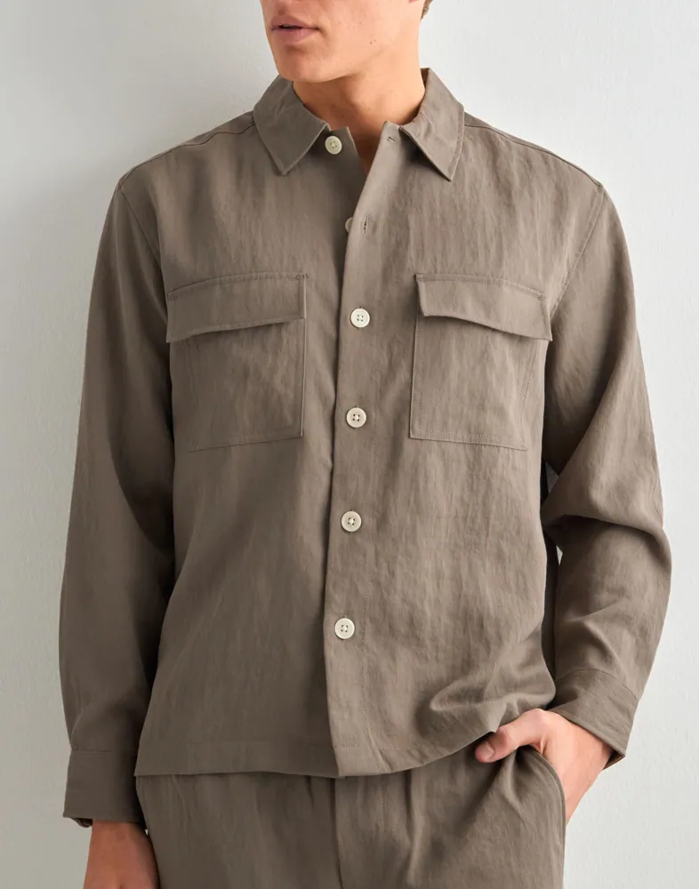 Buy Only Sons ONSTRAKE LOOSE 0329 LS SHIRT Fossil NLYMAN