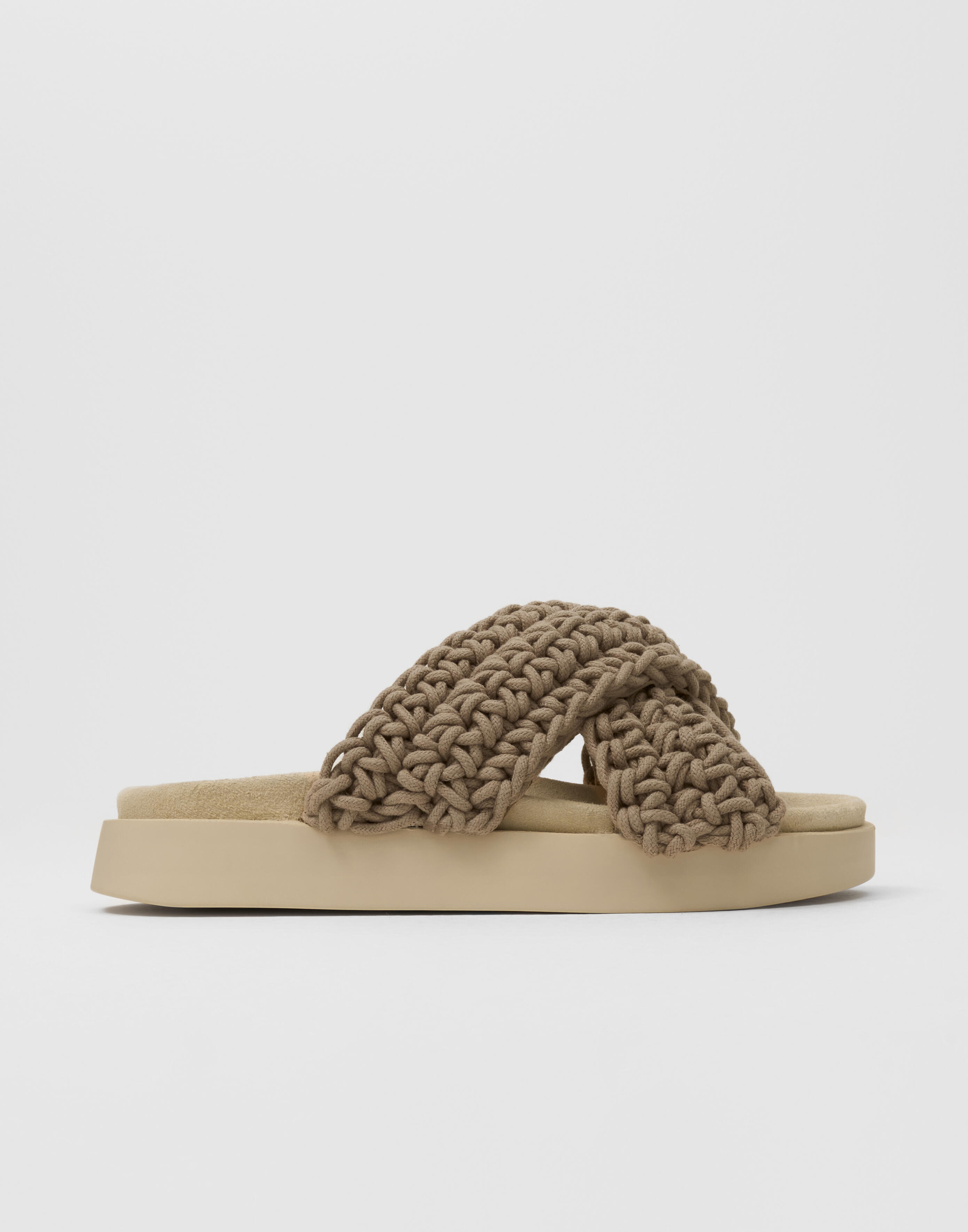 Buy Inuikii Slipper Woven - Taupe | Nelly.com