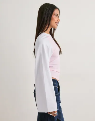 Nelly Wide Sleeve Raglan Top långärmade t-shirt dam – bild 4