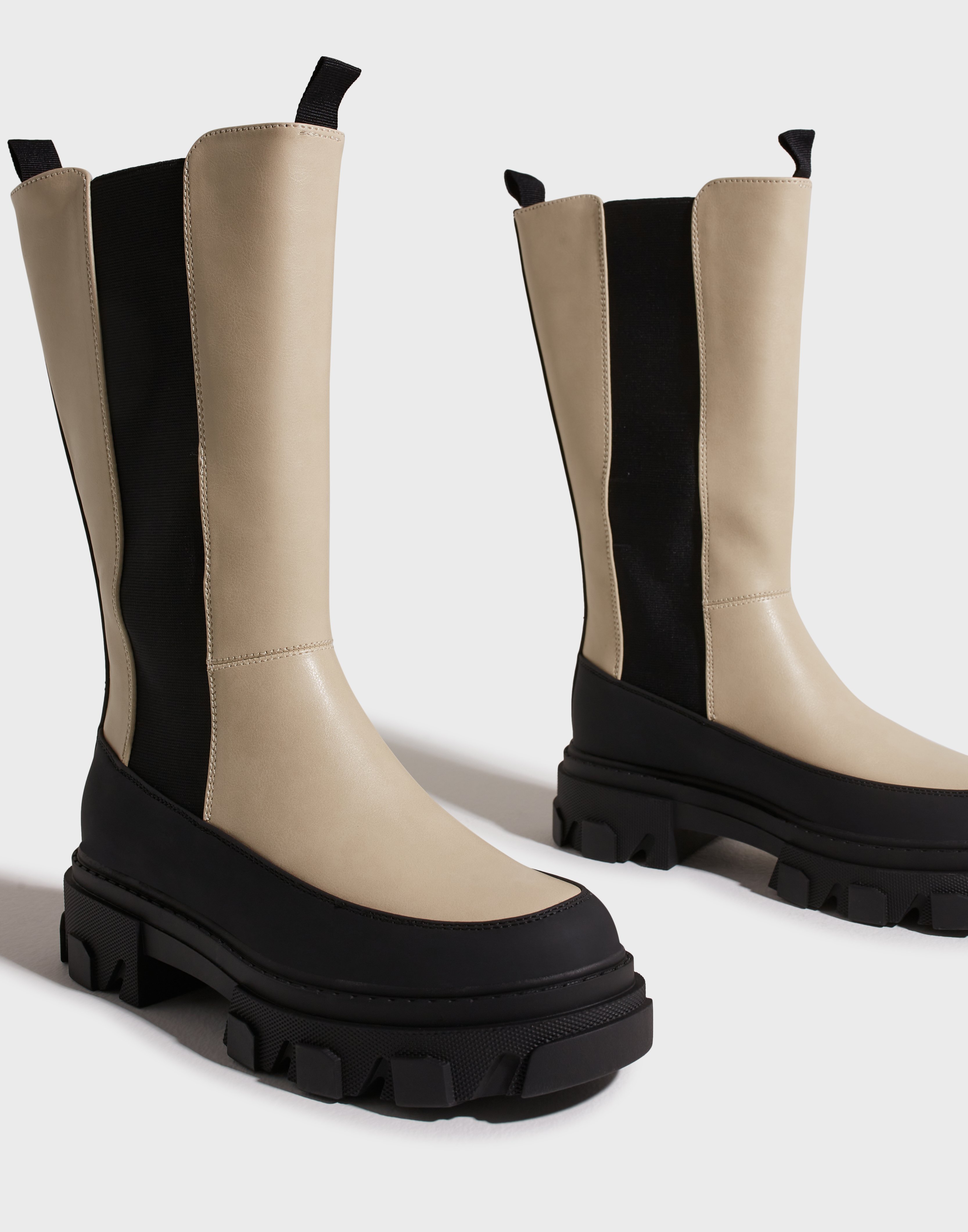 Buy Only Shoes ONLTOLA-7 TALL PU CHUNKY BOOT - Beige | Nelly.com