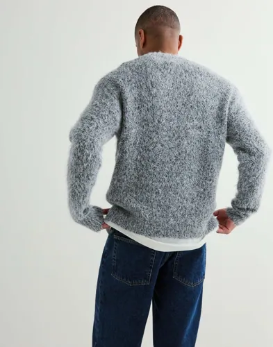 ONLY & SONS Onsnoah Ds Crop Ls Crew Knit Extnd Stickade tröjor herr – bild 3