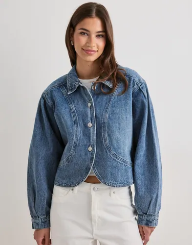 Only - Blå - Onlamber Ls Dnm Jacket Gua