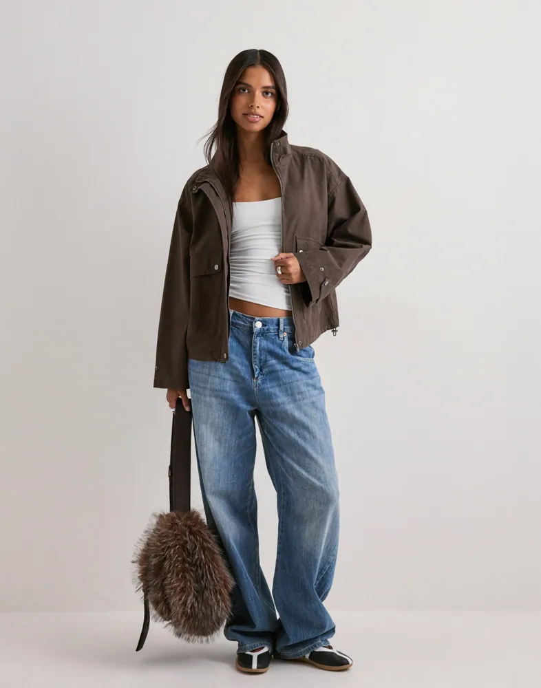 Nelly Funnel Neck Cotton Jacket jackor dam – bild 2