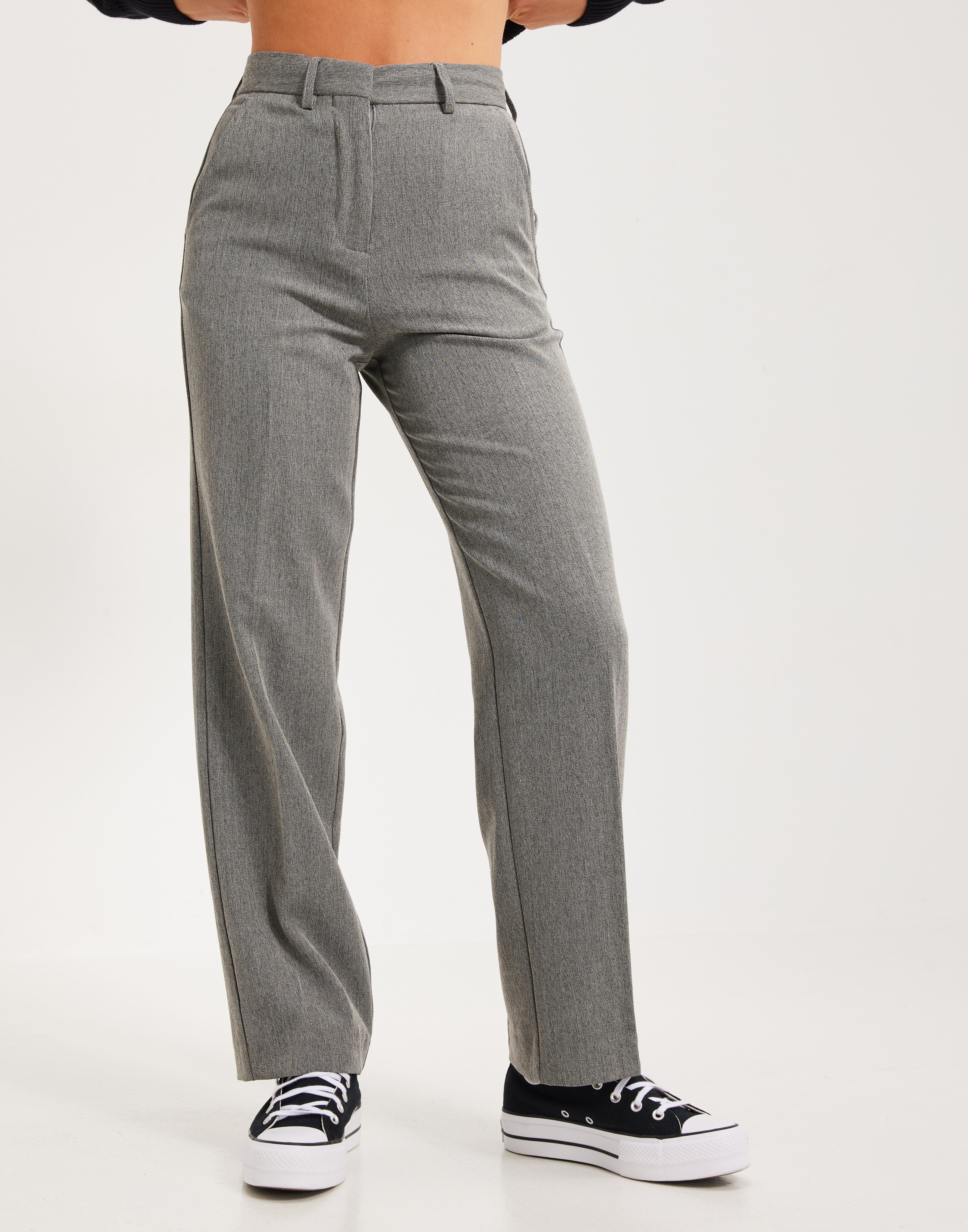 Buy JJXX JXMARY MELANGE REGULAR HW PANT SN - Dark Grey Melange