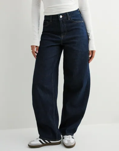 Pieces - Blå - Pcgrace Mw Barrel Jeans Noos Bc