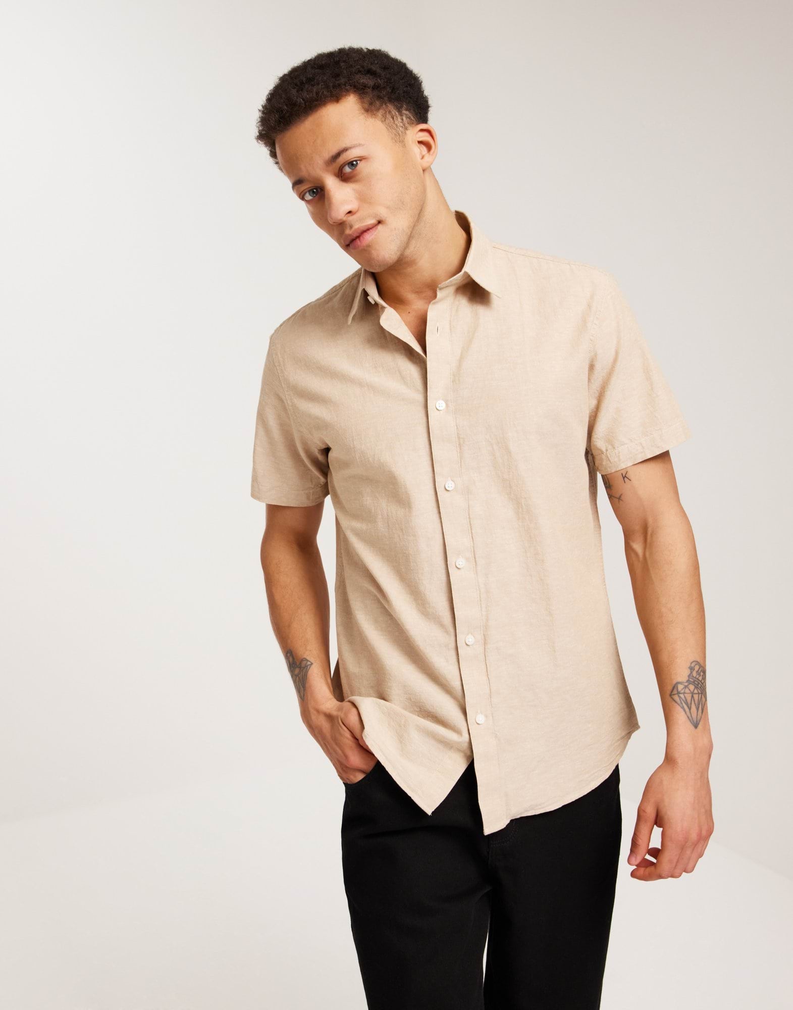 SLHREGNEW-LINEN SHIRT SS CLASSIC