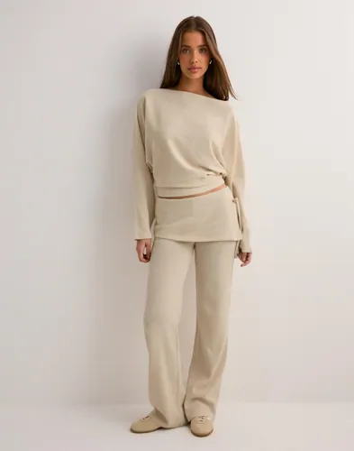 Nelly Effortless Knit Overlay Pants mjukisbyxor dam – bild 3