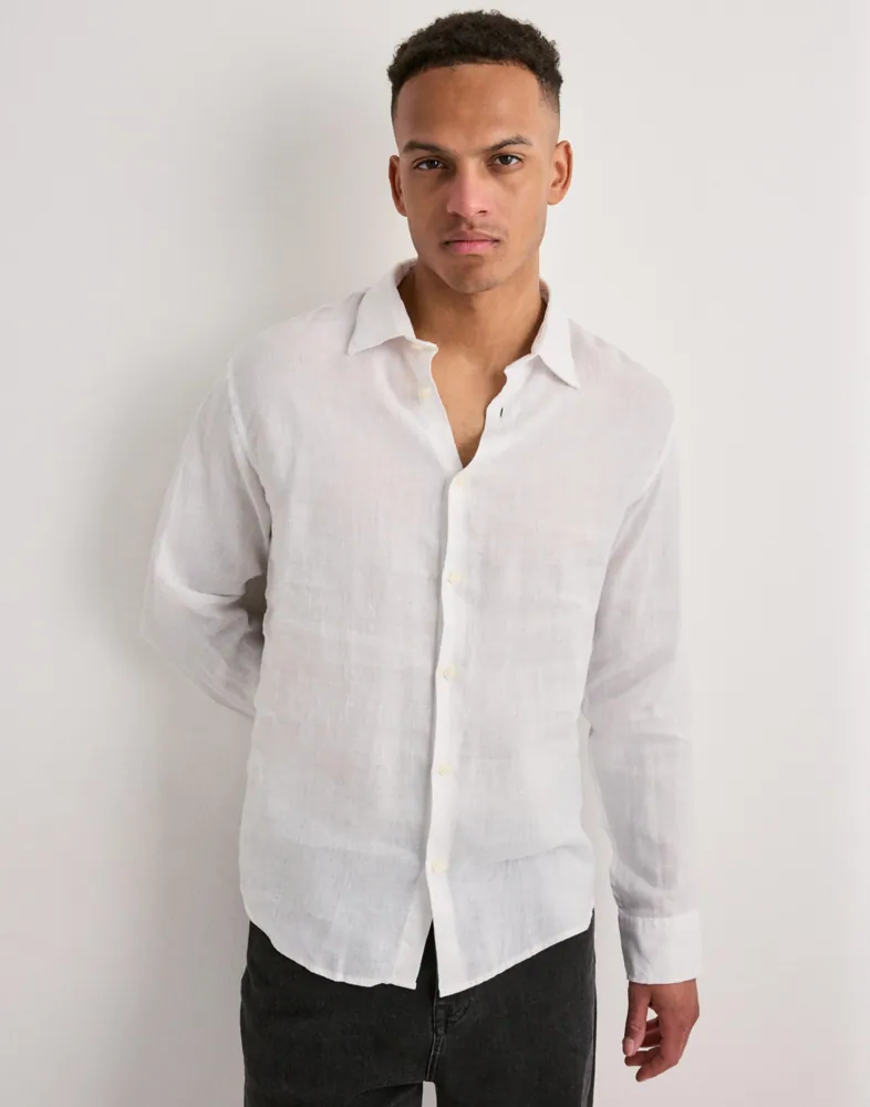 Slhregkylian-Linen Shirt Ls Classic Linneskjortor