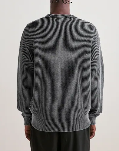 Woodbird Wbsake Washed Crew Stickade tröjor herr – bild 2