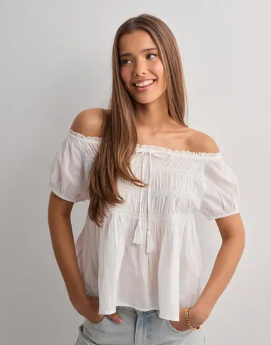 Nelly - Hvid - Tassel Blouse