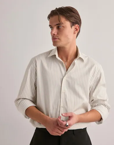 Selected Homme vit slim skjorta med knappar fram