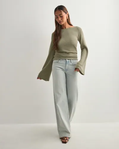 Nelly Gorgeous Wide Sleeve Sweater stickade tröjor dam – bild 3