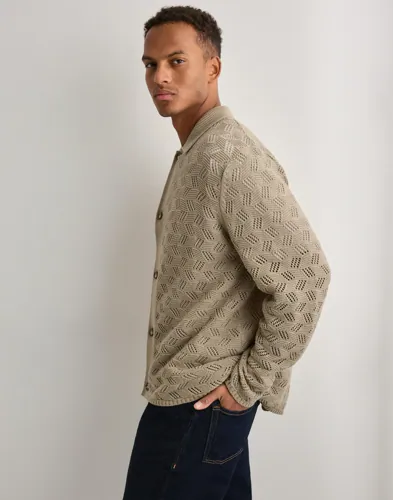 LES DEUX Eloi Knit Shirt Stickade tröjor långärmade t-shirts herr – bild 2