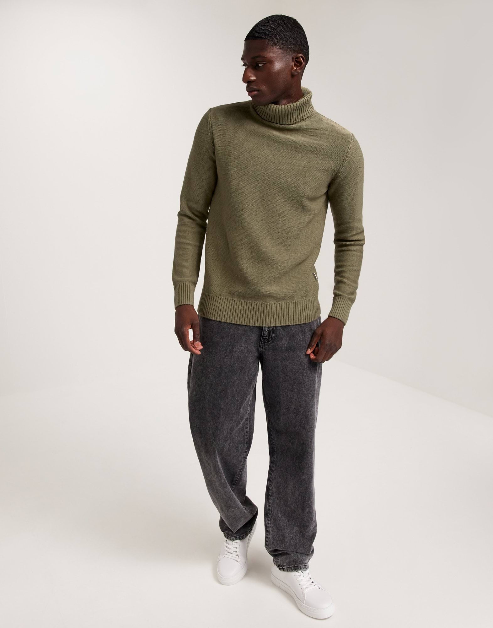 SLHAXEL LS KNIT ROLL NECK W