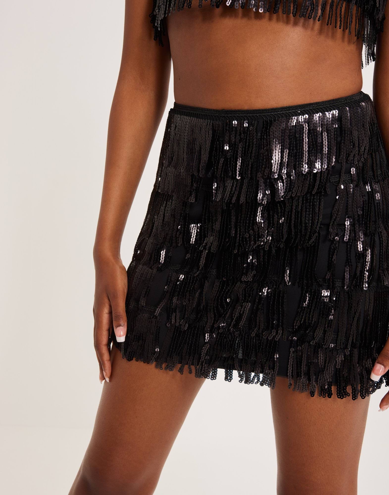 Sequin Fringe Skirt