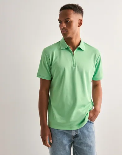 Selected Men Slhfave Zip Ss Polo Noos Kortärmad piké pikéer herr – bild 2