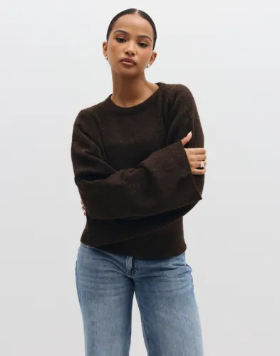 Nelly - Brun - Tight Waist Knit Sweater