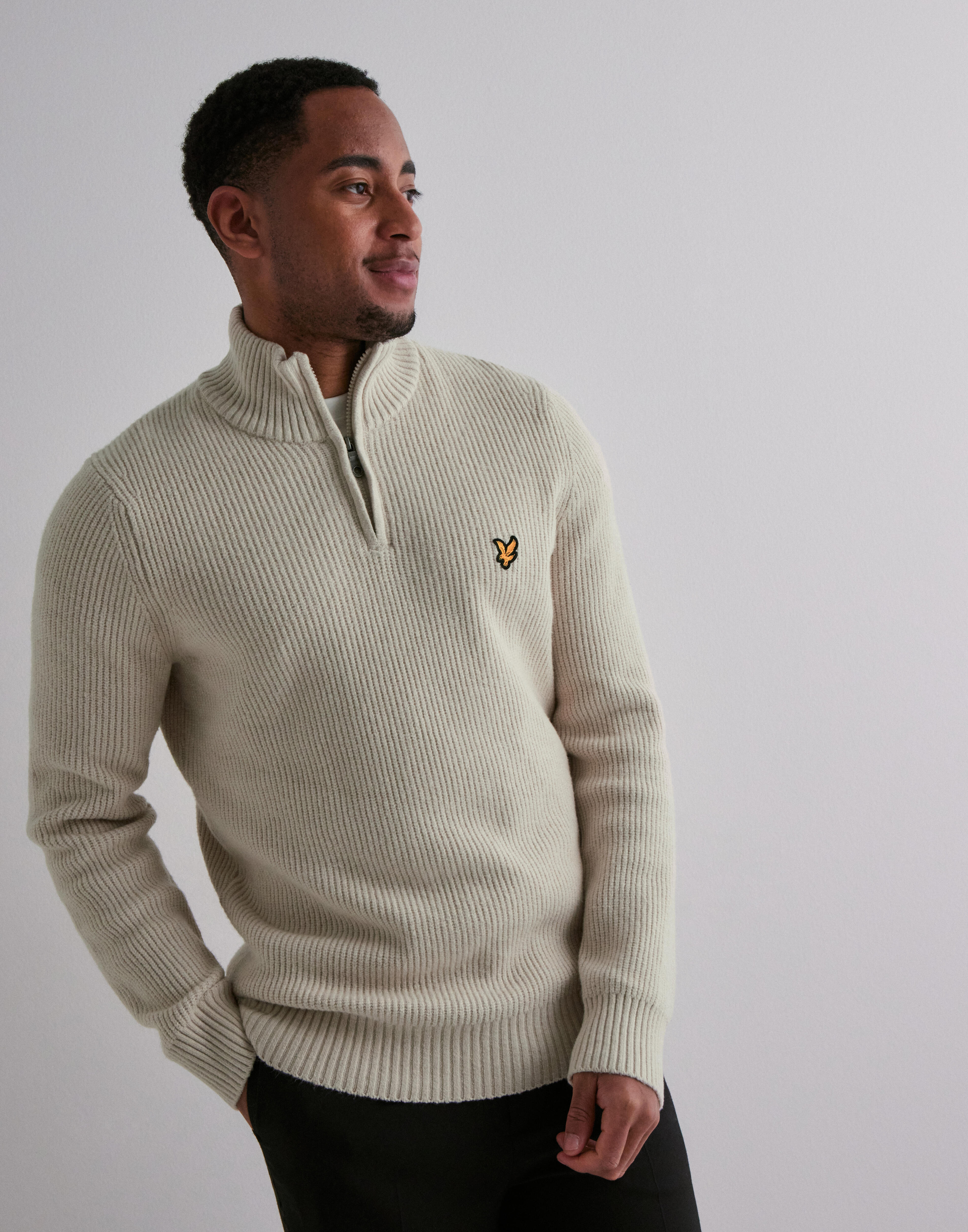 Buy Lyle & Scott Shaker Stitch Quarter Zip - 5A30 | NLYMAN